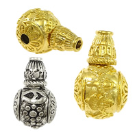 Brass 3-Hole Guru Bead Set, Round, plated, Buddhist jewelry & om mani padme hum & different size for choice & different designs for choice, nickel, lead & cadmium free, 20PCs/Lot, Sold By Lot