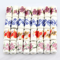 Printing Porcelain Beads Tube Approx 3mm Sold By Bag