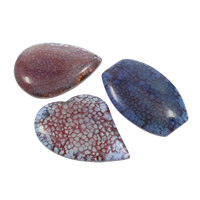 Dragon Veins Agate Pendant, natural, mixed, 38x53x7mm-43x51x7mm, Hole:Approx 2mm, 5PCs/Bag, Sold By Bag