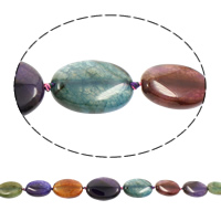Natural Dragon Veins Agate Beads Flat Oval graduated beads mixed colors - Approx 2-2.5mm Length Approx 19-20 Inch Approx Sold By Bag