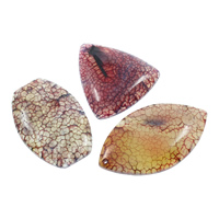 Crackle Agate Pendant, natural, mixed, 31x49x6mm-43x50x7mm, Hole:Approx 2mm, 5PCs/Bag, Sold By Bag