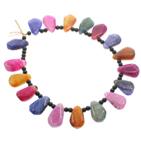 Natural Dragon Veins Agate Beads with Plastic Teardrop mixed colors 18-30mm 8-35mm 6mm Approx 2mm Length Approx 15.7 Inch Approx Sold By Bag