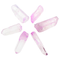 Natural Quartz Jewelry Beads Nuggets half-drilled fuchsia - Approx 1mm Sold By Bag