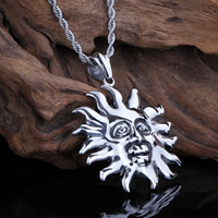 Stainless Steel Pendants Sun for man & blacken Approx Sold By PC