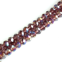 Rondelle Crystal Beads, imitation CRYSTALLIZED™ element crystal, Tanzanite, 6x8mm, Hole:Approx 1mm, Length:Approx 17 Inch, 10Strands/Bag, Approx 72PCs/Strand, Sold By Bag