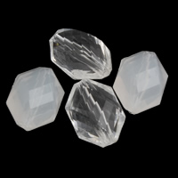 Perles acryliques transparentes, Acrylique, polygone, styles différents pour le choix & facettes, 11x15x9mm, Trou:Environ 1mm, 2sacsvalises/lot, Environ 500PC/sac, Vendu par lot