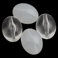 Transparent akryl perler, Oval, forskellige stilarter for valg, 17x24mm, Hole:Ca. 2mm, 2Tasker/Lot, Ca. 115pc'er/Bag, Solgt af Lot