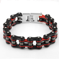 Men Bracelet Stainless Steel Bike Chain plated for man 19mm Sold Per Approx 8.8 Inch Strand