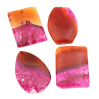 Crackle Agate Pendant, natural, 35x50x5mm-40x60x8mm, Hole:Approx 1mm, 10PCs/Bag, Sold By Bag