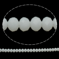 Rondelle Crystal Beads, imitation CRYSTALLIZED™ element crystal, White Alabaster, 6x8mm, Hole:Approx 1.5mm, Length:Approx 17 Inch, 10Strands/Bag, Approx 72PCs/Strand, Sold By Bag