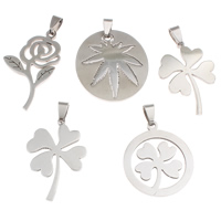Stainless Steel Flower Pendant mixed - Approx Sold By Bag