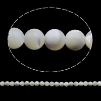 Top Shell Bead, Runde, naturlig, forskellig størrelse for valg, hvid, Hole:Ca. 1mm, Længde Ca. 15.7 inch, Solgt af Bag