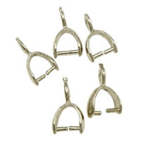 Brass Pinch Bail platinum color plated nickel lead & cadmium free 0.8mm Approx 1mm Sold By Lot