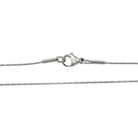 Stainless Steel Necklace Chain, Boston chain, original color, nickel, lead & cadmium free, 0.70mm, Length:Approx 16 Inch, 40Strands/Lot, Sold By Lot