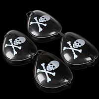 Plastic Halloween Pirate Blinder, Halloween Jewelry Gift, 80x60mm, Sold By PC