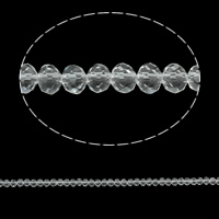 Perles de cristal rondelle, imitation de cristal CRYSTALLIZED™, cristal, 3x4mm, Trou:Environ 1mm, Longueur Environ 19 pouce, 10Strandstoron/sac, Vendu par sac