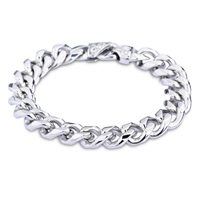 Men Bracelet Stainless Steel polished twist oval chain & for man original color 13.20mm Sold Per Approx 8.6 Inch Strand