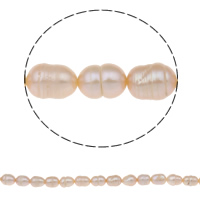 Cultured Rice Freshwater Pearl Beads, natural, pink, 7-8mm, Hole:Approx 0.8mm, Sold Per Approx 15.3 Inch Strand