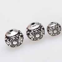 Brass Jewelry Beads, Round, antique silver color plated, different size for choice, lead & cadmium free, Hole:Approx 1.5-2mm, Sold By Bag