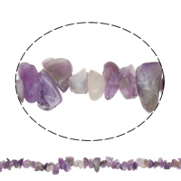 Natural Amethyst Beads, Chips, February Birthstone, 5-12mm, Hole:Approx 1mm, Approx 100PCs/Strand, Sold Per Approx 35.4 Inch Strand