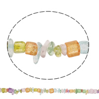 Perles quartz craquelé, Cristal craquelé, chips, naturel, 5-12mm, Trou:Environ 1mm, Environ 100PC/brin, Vendu par Environ 34.2 pouce brin