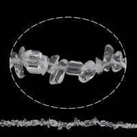 Natürliche klare Quarz Perlen, Klarer Quarz, Bruchstück, 5-12mm, Bohrung:ca. 1mm, ca. 100PCs/Strang, verkauft per ca. 33.8 ZollInch Strang