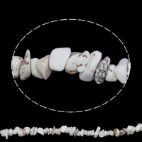 Gemstone Chips, Natural White Turquoise, natural, 4-12mm, Hole:Approx 1mm, Approx 100PCs/Strand, Sold Per Approx 35 Inch Strand