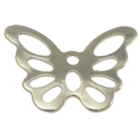 Stainless Steel Animal Pendants, Butterfly, original color, 15x10x0.50mm, Hole:Approx 1mm, 1000PCs/Lot, Sold By Lot