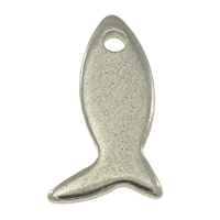 Stainless Steel Animal Pendants, Fish, original color, 7x12x1mm, Hole:Approx 1mm, 1000PCs/Lot, Sold By Lot