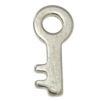 Stainless Steel Pendants, Key, original color, 4x10x1mm, Hole:Approx 2mm, 1000PCs/Lot, Sold By Lot