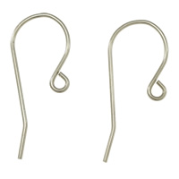 Stainless Steel Hook Earwire, with loop, original color, 11x27x0.80mm, Hole:Approx 2mm, 3000PCs/Lot, Sold By Lot