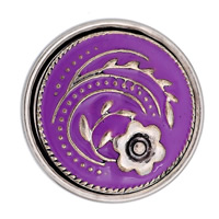 Tibetan Style Jewelry Snap Button, Flat Round, platinum color plated, enamel & with rhinestone, nickel, lead & cadmium free, 29mm, 5PCs/Bag, Sold By Bag