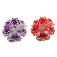 Fluted Giant, Flower, layered, more colors for choice, 46x49x24mm, Hole:Approx 1mm, Sold By PC