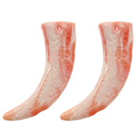 Fluted Giant Horn shell pink Approx 3mm Sold By PC