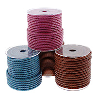 Cowhide Cord, with plastic spool, different size for choice, more colors for choice, Sold By Spool