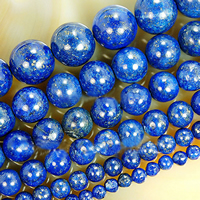 Natural Lapis Lazuli Beads, Round, different size for choice, nickel, lead & cadmium free, Hole:Approx 1-2mm, Sold Per Approx 15 Inch Strand