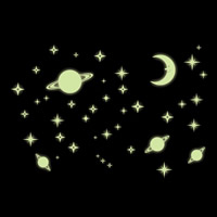 Wall Stickers & Decals PVC Plastic Moon and Star adhesive & luminated Sold By Set