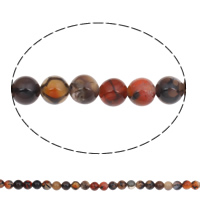 Natural Fire Crackle Agate Beads, Fire Agate, Round, 8mm, Hole:Approx 1mm, Approx 48PCs/Strand, Sold Per Approx 15 Inch Strand