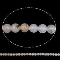 Originale Farbe Achat Perle, rund, natürlich, 10mm, Bohrung:ca. 1mm, ca. 38PCs/Strang, verkauft per ca. 14.5 ZollInch Strang