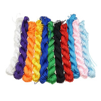 Polyester Cord, more colors for choice, 1mm, Length:Approx 2100-2200 m, 5Bags/Box, 10PCs/Bag, Sold By Box