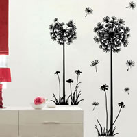 Wall Stickers & Decals, PVC Plastic, Dandelion, adhesive, 500x700mm, Sold By Set