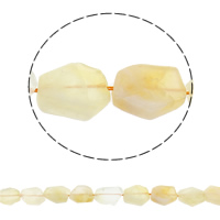 Natural Citrine Beads, November Birthstone, 15x17x6mm-18x20x7mm, Hole:Approx 1mm, Approx 20PCs/Strand, Sold Per Approx 15.7 Inch Strand