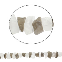 Granos de la joyería de cuarzo natural, 2-tono, 12-20mm, agujero:aproximado 1mm, aproximado 49PCs/Sarta, Vendido para aproximado 16 Inch Sarta