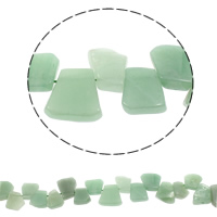Green Aventurine Beads, natural, 16x14x6mm-23x26x10mm, Hole:Approx 1mm, Approx 30PCs/Strand, Sold Per Approx 16.1 Inch Strand