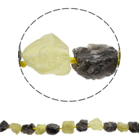 Natürlicher Quarz Perlen Schmuck, zweifarbig, 18-28mm, Bohrung:ca. 1mm, ca. 16PCs/Strang, verkauft per ca. 16.5 ZollInch Strang