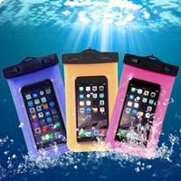 PVC Plastic Waterproof Mobile Phone Bag, with ABS Plastic, more colors for choice, 175x105mm, Sold By PC