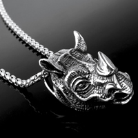 Titanium Steel Pendants Rhinoceros for man & blacken Approx Sold By Lot