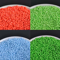 Solid Färg Glas Seed Pärlor, Glass Seed Beads, Rund, fler färger för val, 2mm, Hål:Ca 1mm, Ca 1500PC/Bag, Säljs av Bag