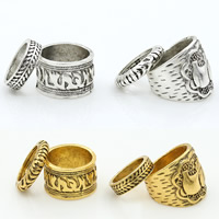 Tibetan Style Ring Set, plated, more colors for choice, nickel, lead & cadmium free, 20mm, US Ring Size:6.5, 4PCs/Set, Sold By Set