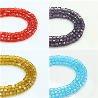 Cubic Crystal Beads, Cube, transparent & faceted, more colors for choice, 3x3mm, Hole:Approx 1mm, Length:Approx 11.8 Inch, 10Strands/Bag, Approx 100PCs/Strand, Sold By Bag
